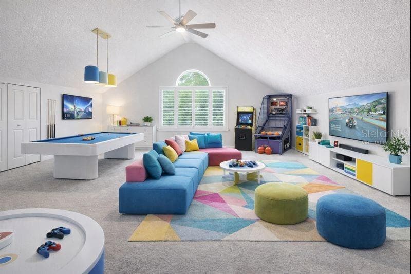 Virtually Staged, 4th Bedroom - Gameroom option - 4733 CHULUOTA RD, ORLANDO