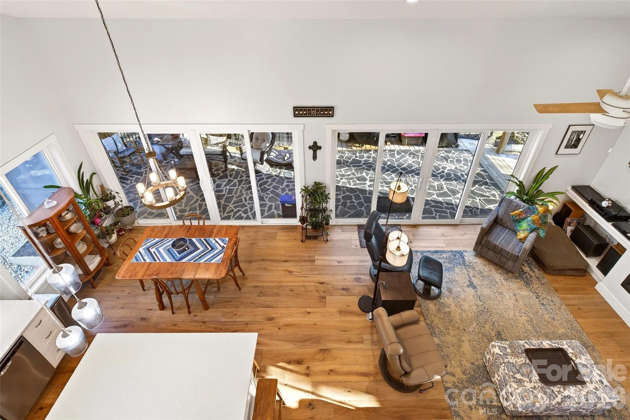 View of main floor from second floor. - 1413 Golf Course Road, Old Fort