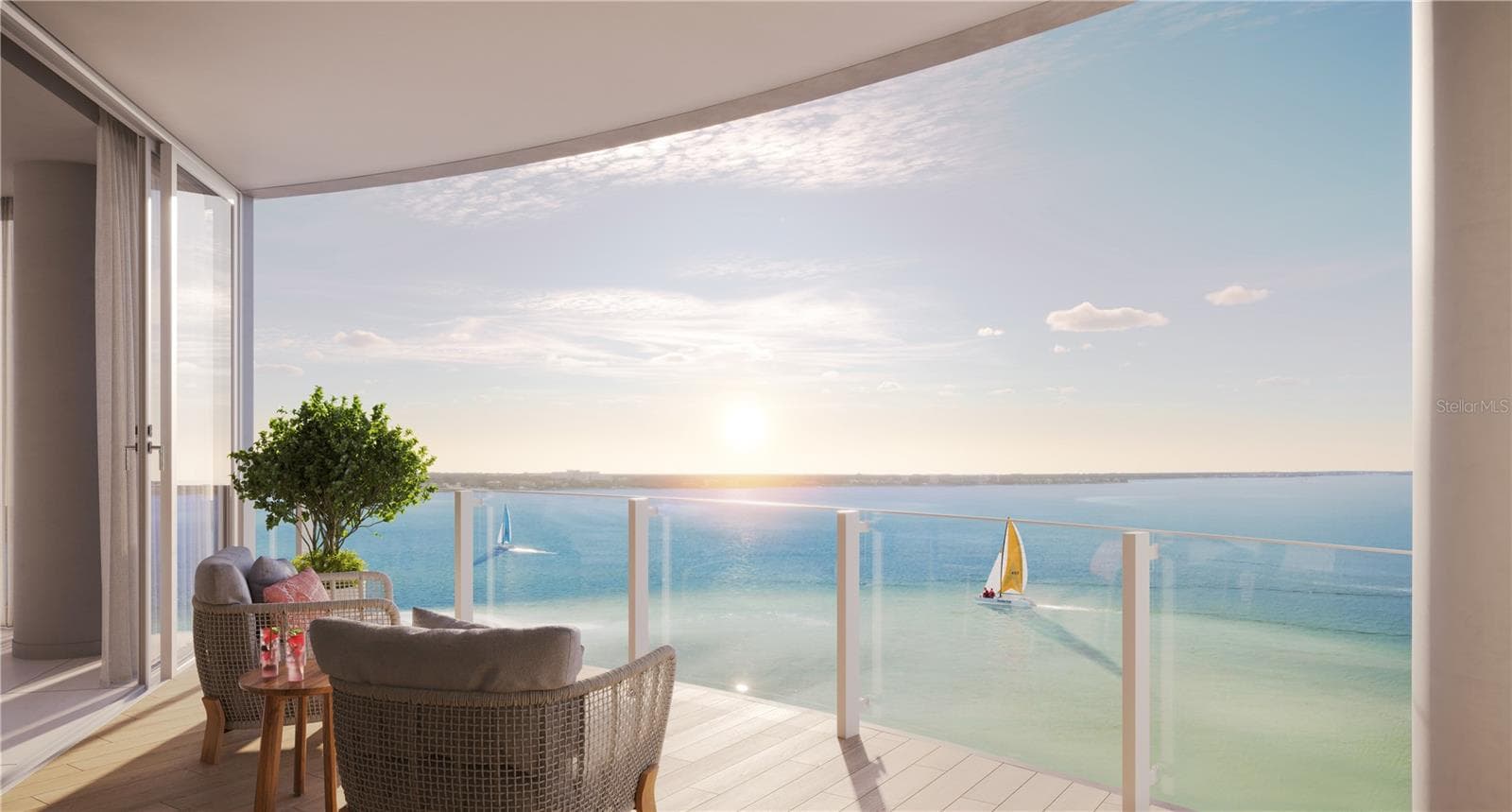 View From the Balcony - To Be Built - 805 S GULFVIEW BLVD #401B, CLEARWATER BEACH