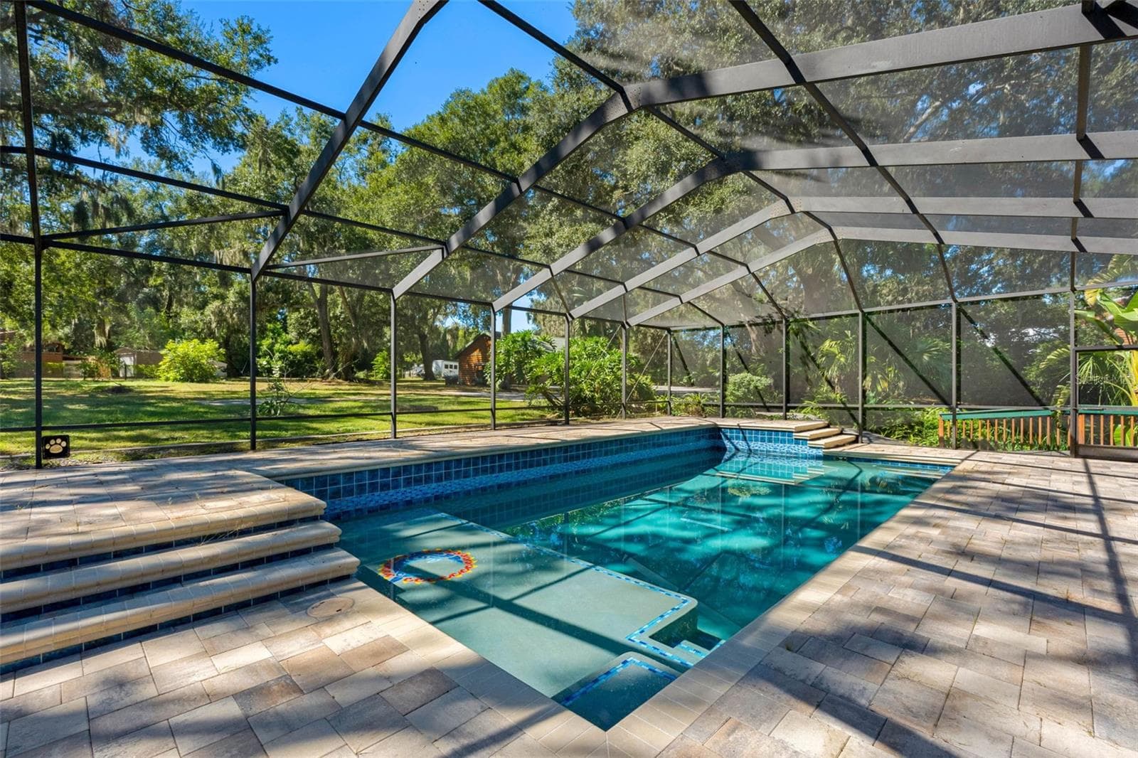 Screened-In Pool with Sunshelf - 11401 THONOTOSASSA RD, THONOTOSASSA