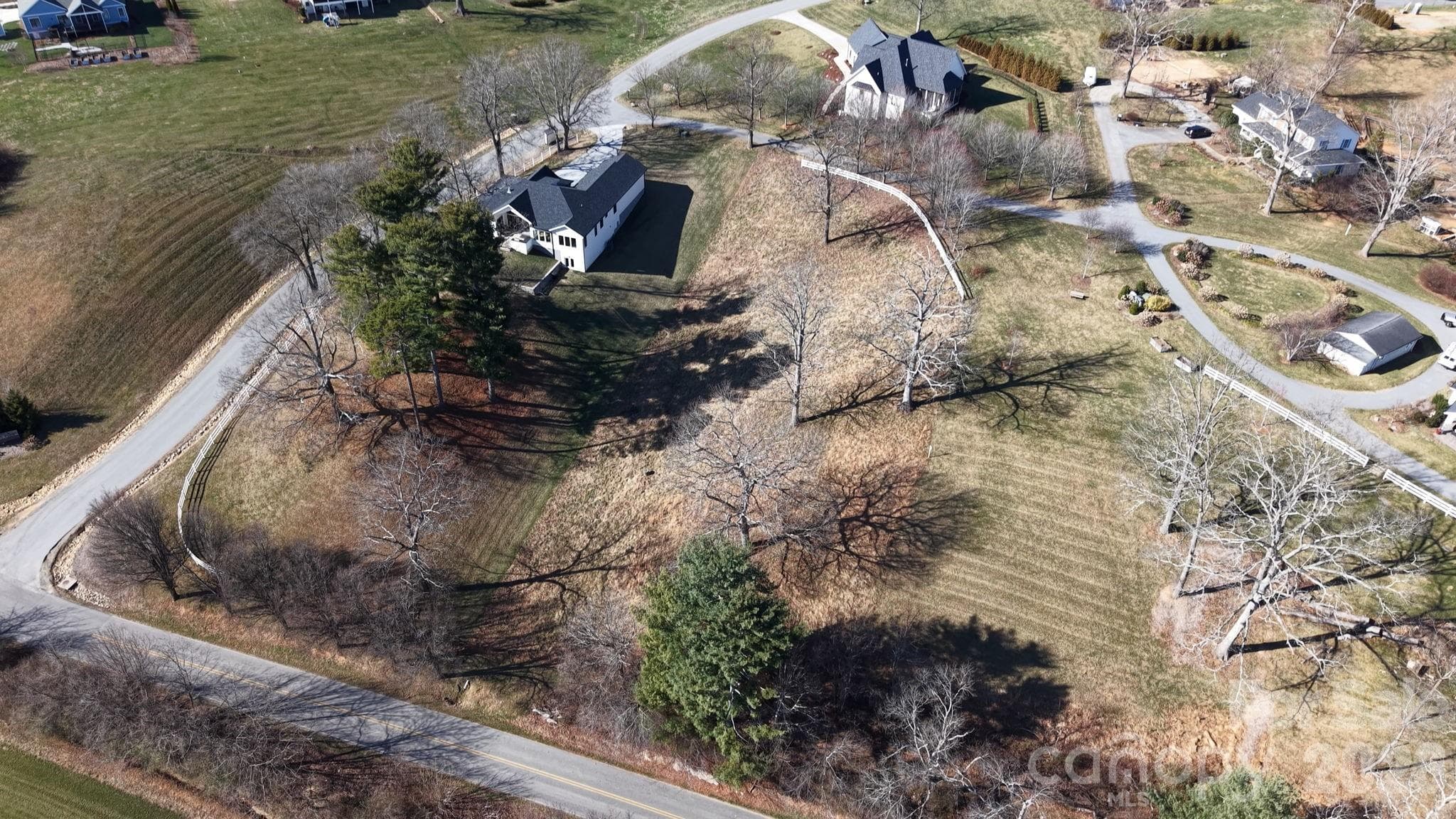Quite location on the edge of the neighborhood overlooking Sod farming open fields.  That fresh cut grass smell! - 479 Nesbitt Drive, Mills River