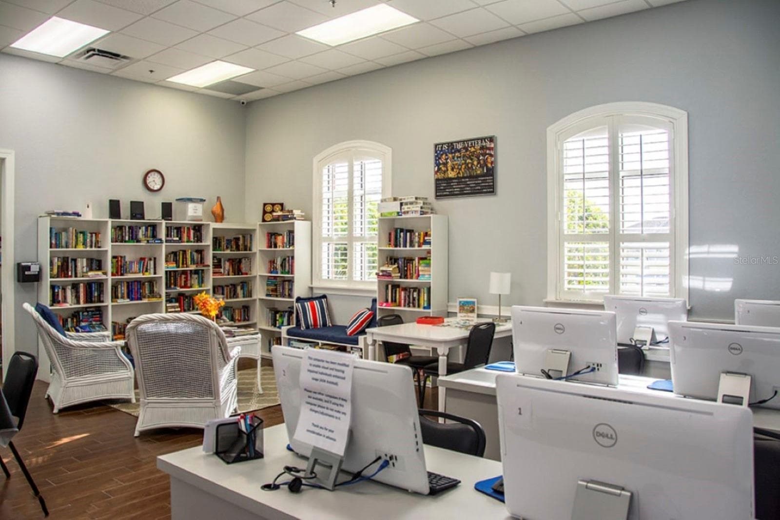 The Health and Fitness Center media room has computers for classes and resident use as well as an honor system lending library. - 4360 ASHTON CLUB DR, LAKE WALES