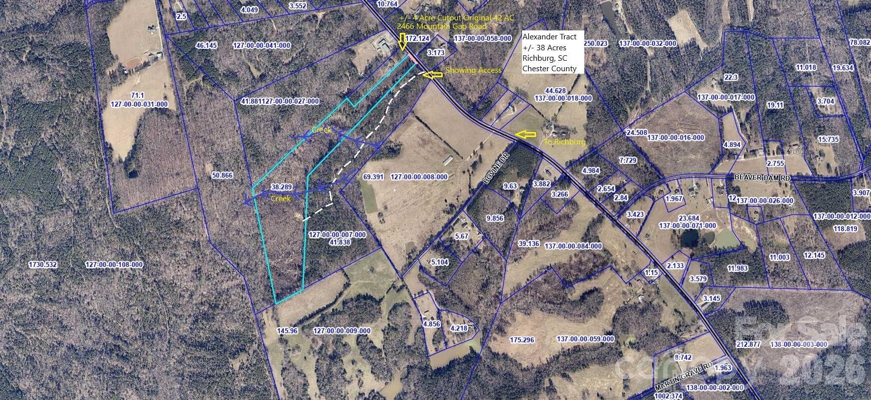 Acreage at 38 AC Mountain Gap Road, Richburg, photo 6 of 6