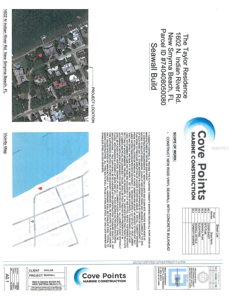 Seawall - 1602 N INDIAN RIVER RD, NEW SMYRNA BEACH
