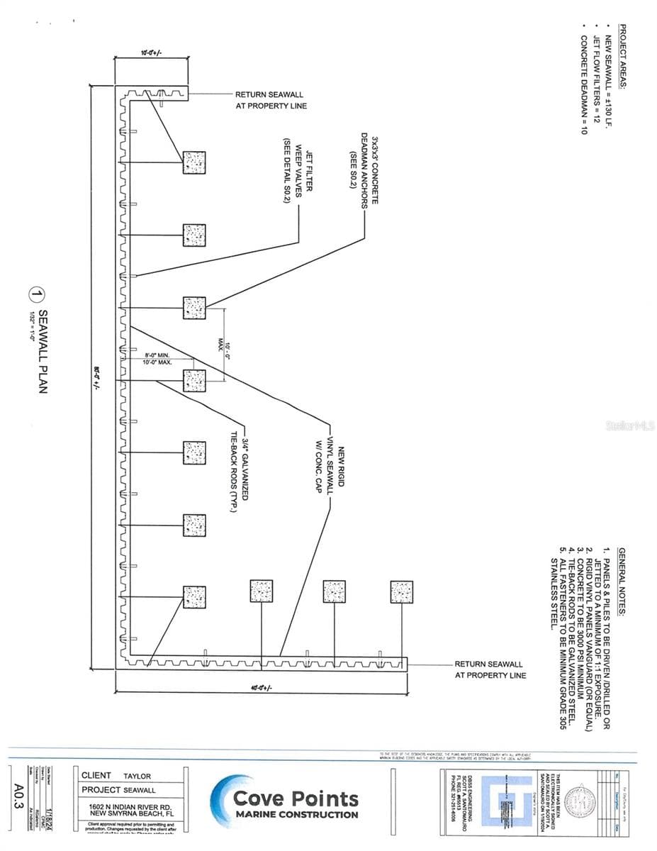 Seawall - 1602 N INDIAN RIVER RD, NEW SMYRNA BEACH