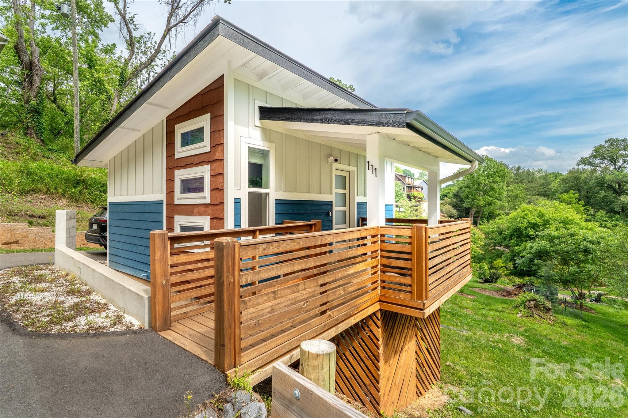 inviting entry for ADU (#111 Thurland Ave) - Asheville