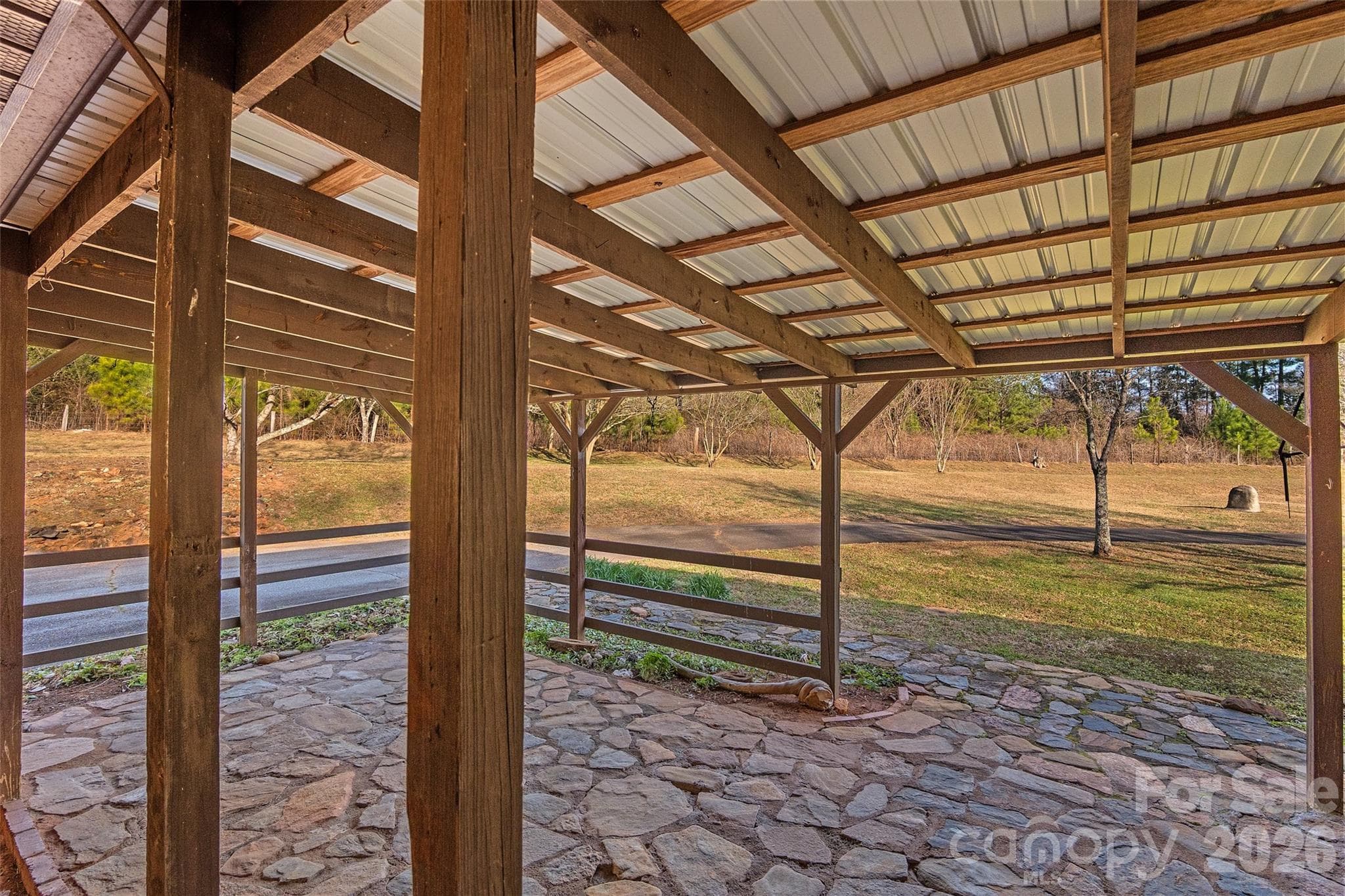 Covered rear patio. - 591 Landrum Road, Columbus