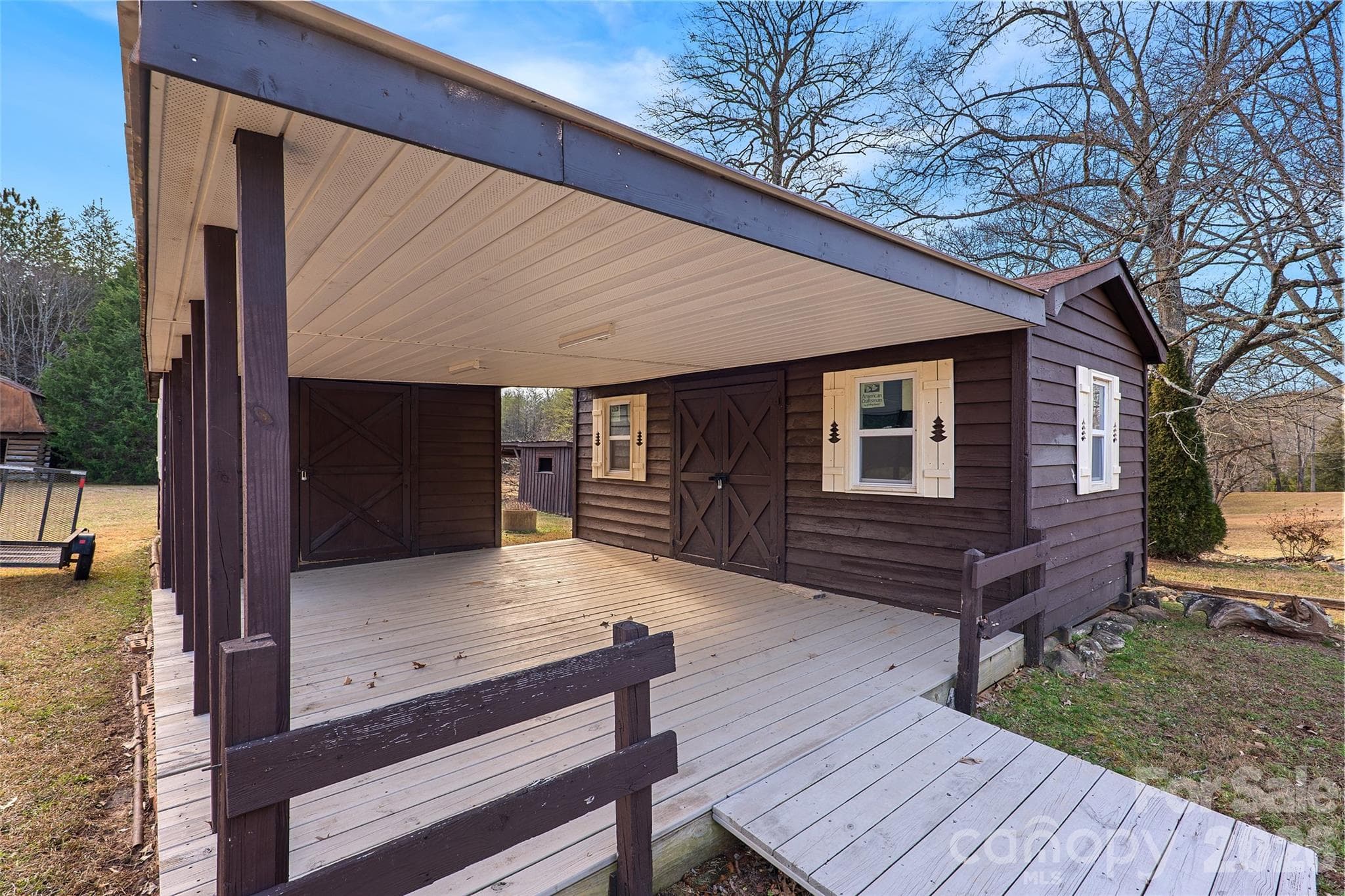Two NICE storage buildings with covered porch - 591 Landrum Road, Columbus