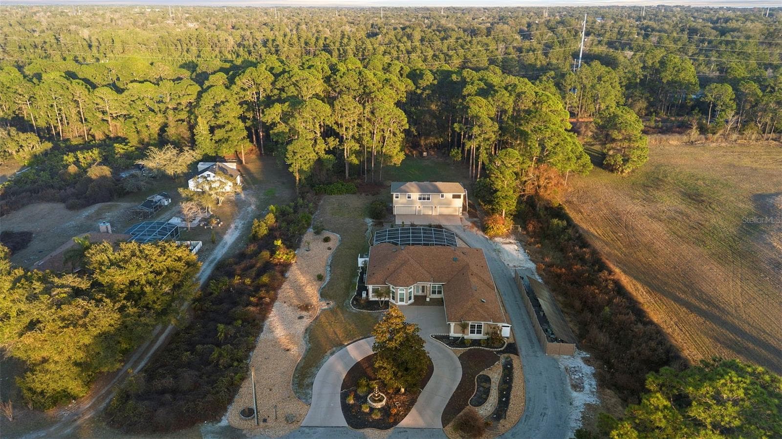 AERIAL VIEW - MAIN HOME & GUEST HOUSE - 73 SANCTUARY AVE, DEBARY