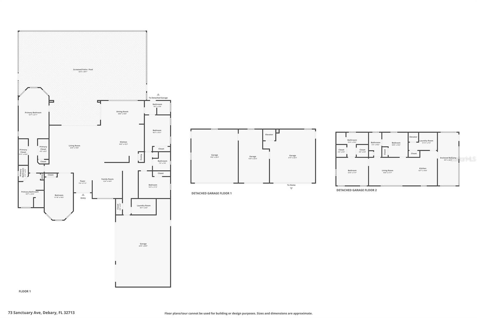 MAIN HOUSE/ADU/GARAGES - 73 SANCTUARY AVE, DEBARY
