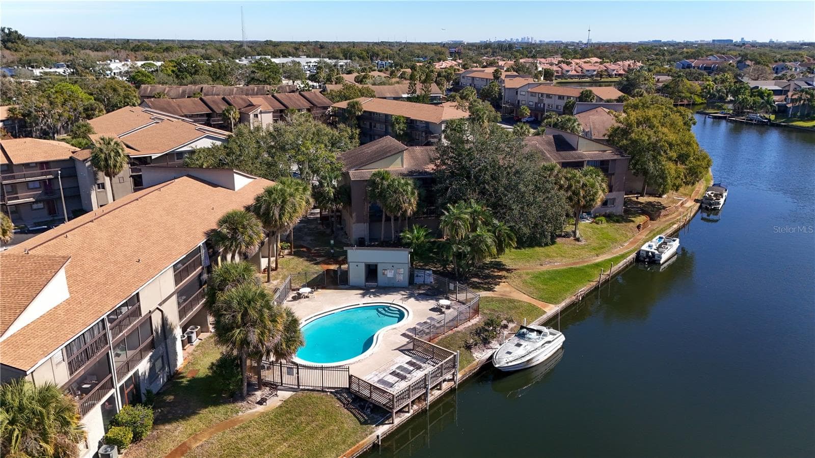 Ariel View of 1 of the 3 community pools - 6315 NEWTOWN CIR #15B3, TAMPA