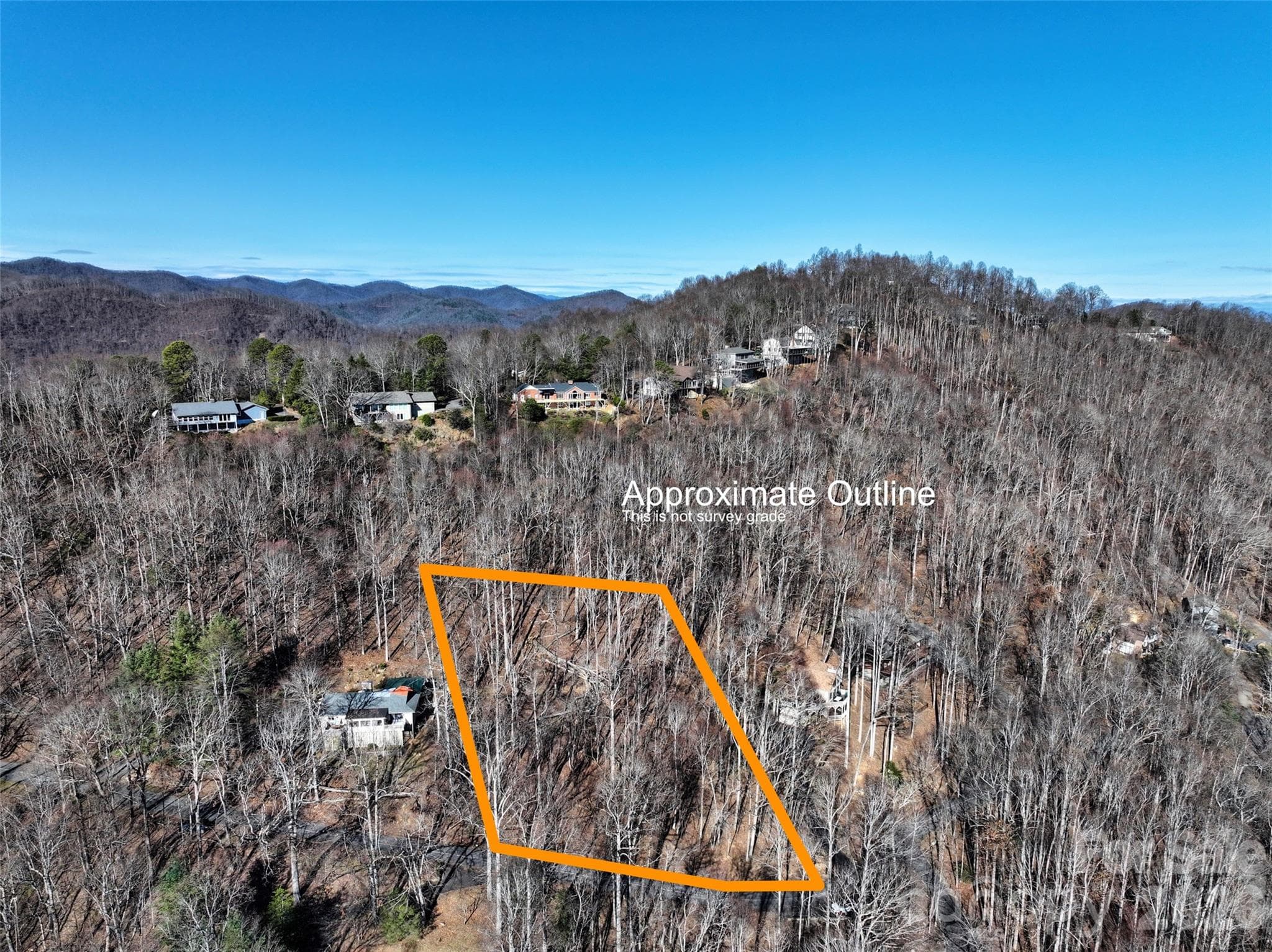 Approximate outline of parcel - 9999 Walnut Drive, Mills River