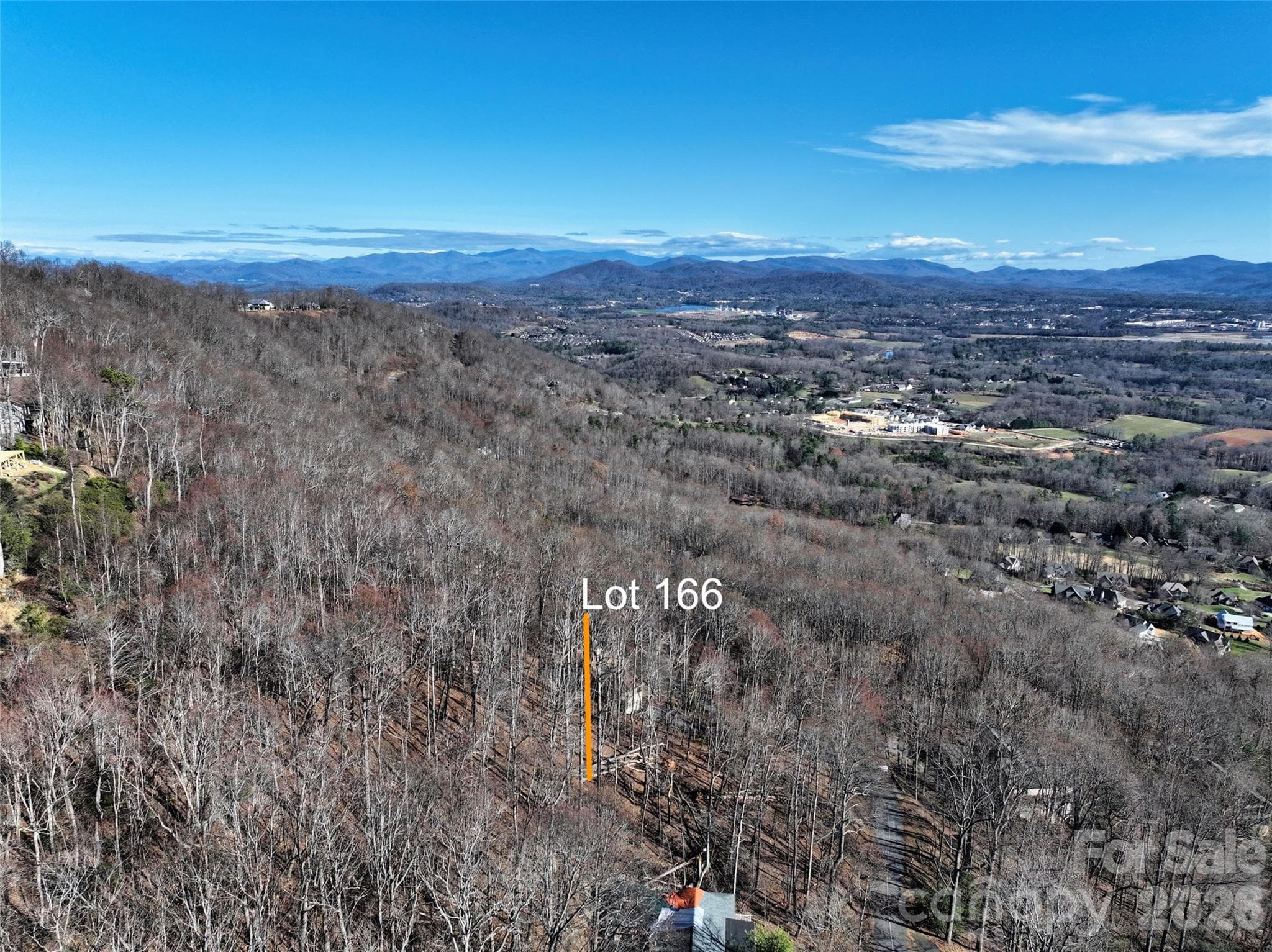 Aerial view with lot marker #3 - 9999 Walnut Drive, Mills River