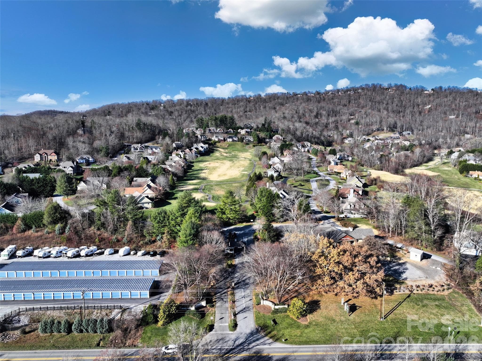 Aerial view from Brevard Rd. - 9999 Walnut Drive, Mills River
