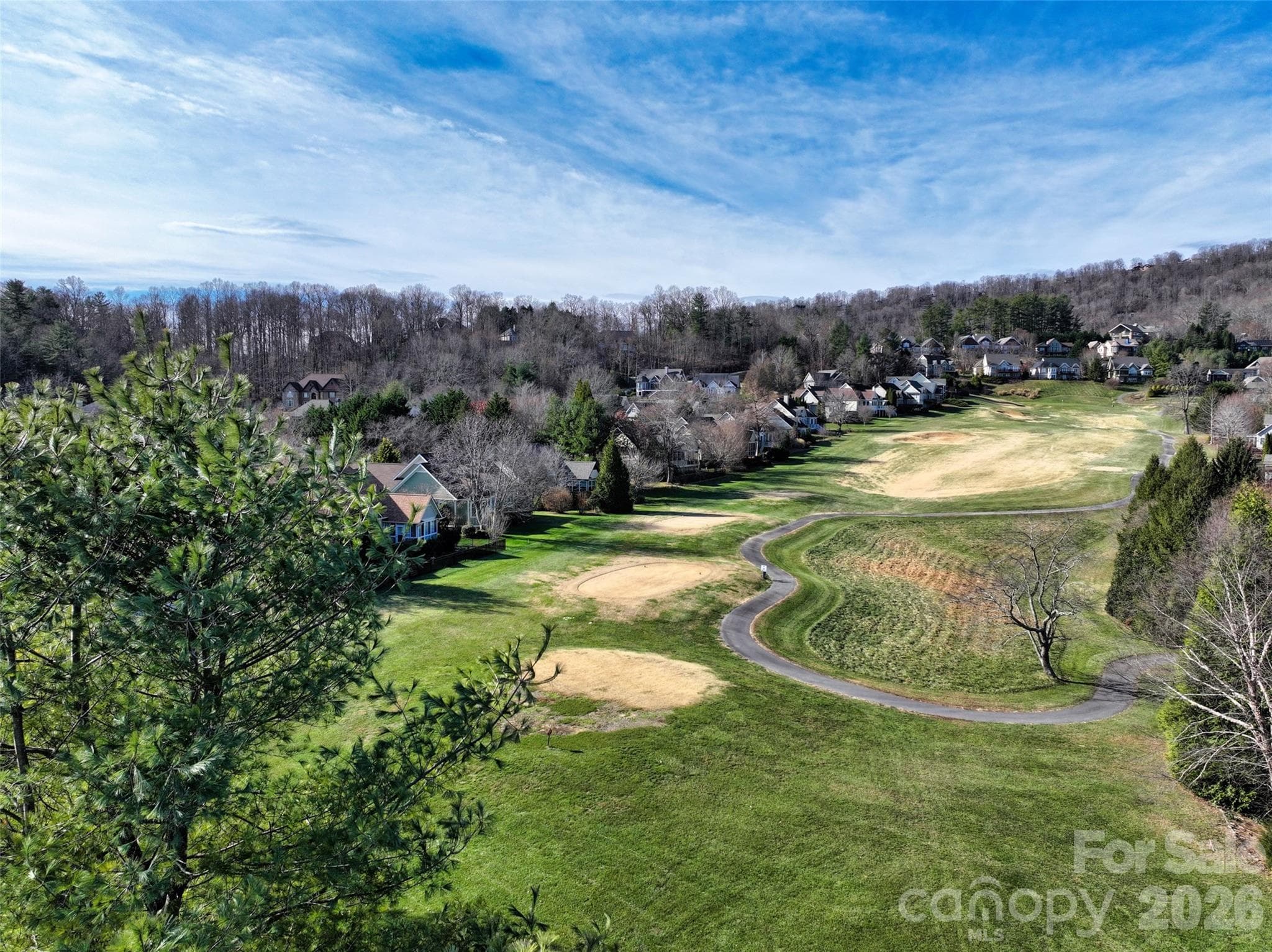Aerial view from the entry - 9999 Walnut Drive, Mills River