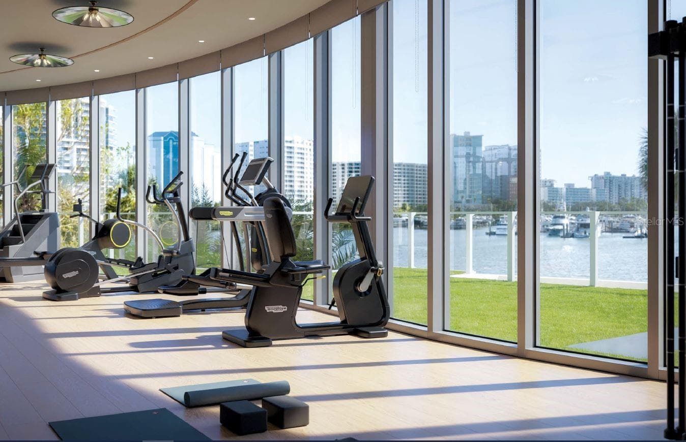 Artist Rendering Fitness Room - 590 GOLDEN GATE POINT #907, SARASOTA