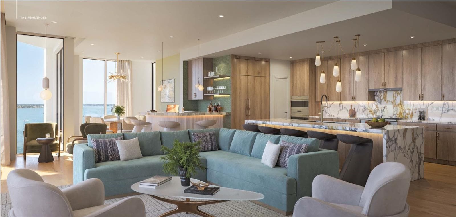 Artist Rendering Great Room - 550 GOLDEN GATE POINT #404, SARASOTA