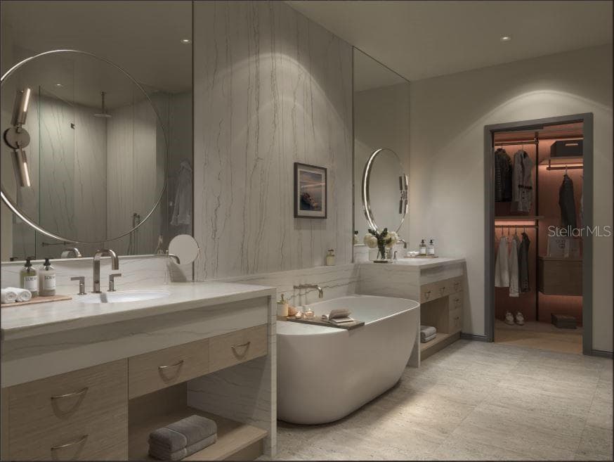 Artist Rendering Bathroom - 550 GOLDEN GATE POINT #404, SARASOTA