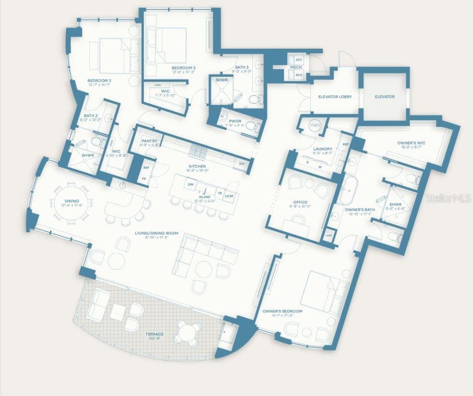 04 Residence Floorplan - 550 GOLDEN GATE POINT #404, SARASOTA