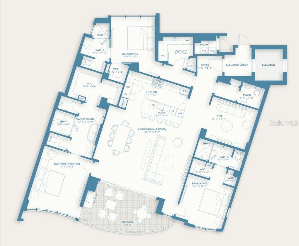 02 Residence Floorplan - 550 GOLDEN GATE POINT #702, SARASOTA
