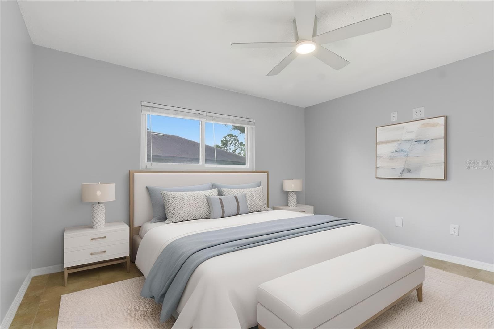Primary Bdrm - virtually staged - 2701 COUNTRYSIDE BLVD #102, CLEARWATER