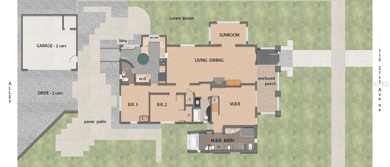 Architectural Plan - SNELLS C PERRY NORTH SHORE ADD REP, ST PETERSBURG