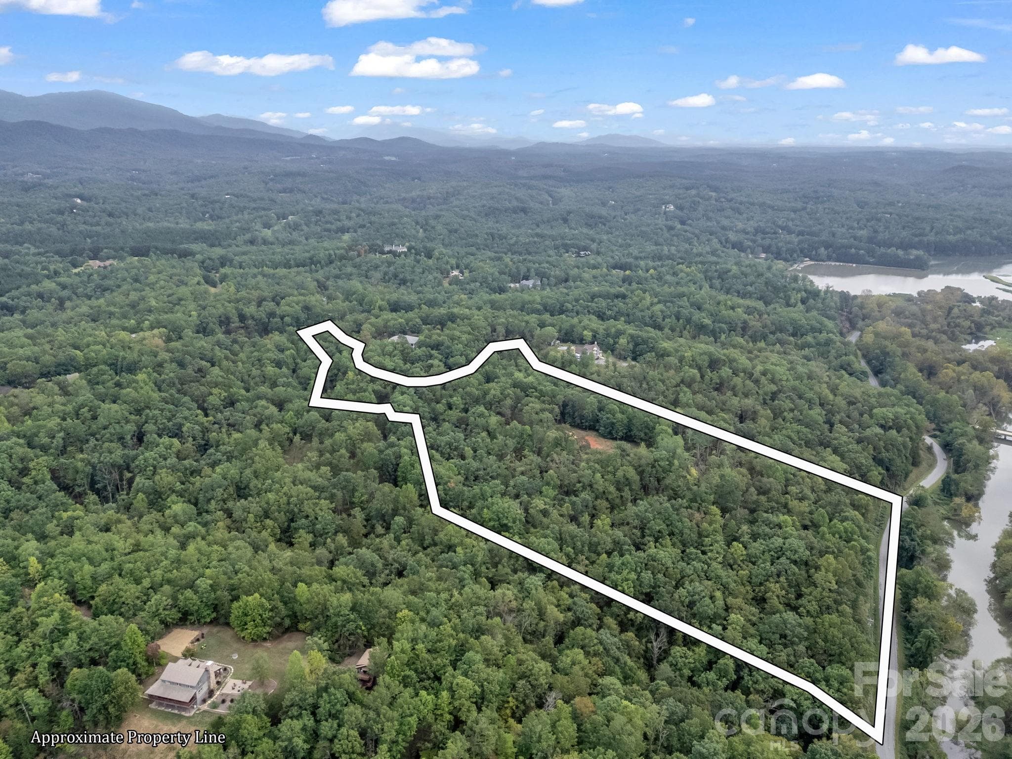 Aerial w/Approx. Boundary Outline - TBD N Highland Farms Road, Mill Spring