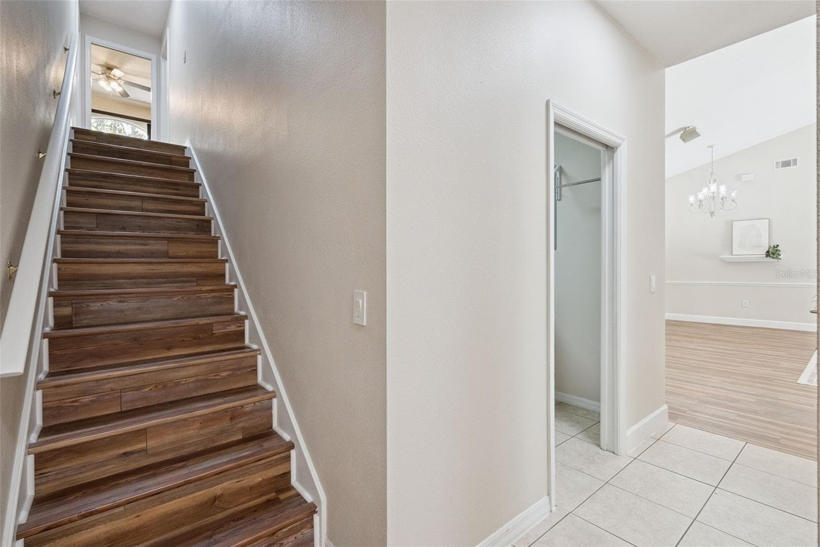 Hallway Leading to Upstairs Bedroom #3 - 3441 HICKORY CREEK RD, DELTONA