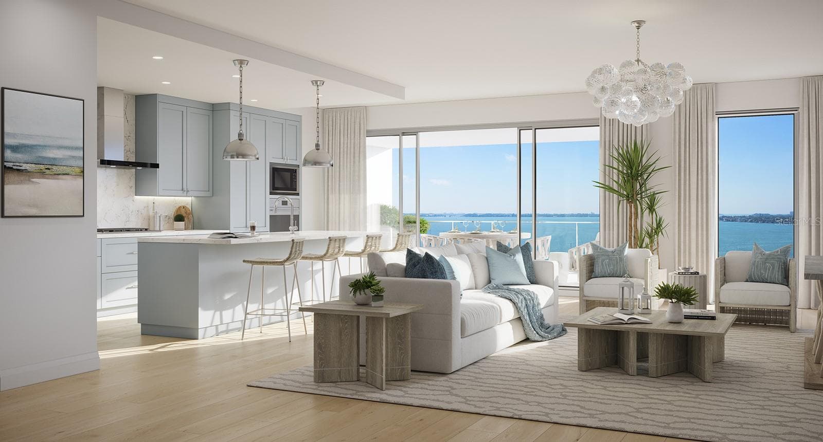 Artist Rendering Great Room - 325 GOLDEN GATE PT #1002, SARASOTA