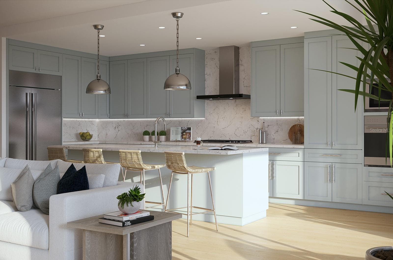 Artist Rendering Kitchen - 325 GOLDEN GATE PT #1002, SARASOTA