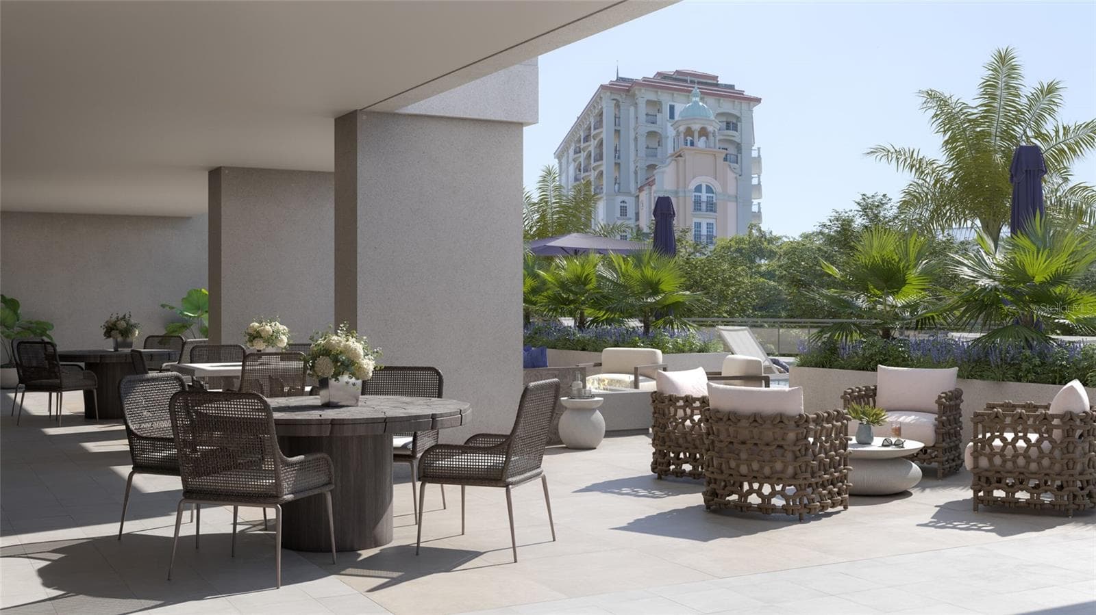 Artist Rendering Pool Lounge - 325 GOLDEN GATE PT #1002, SARASOTA