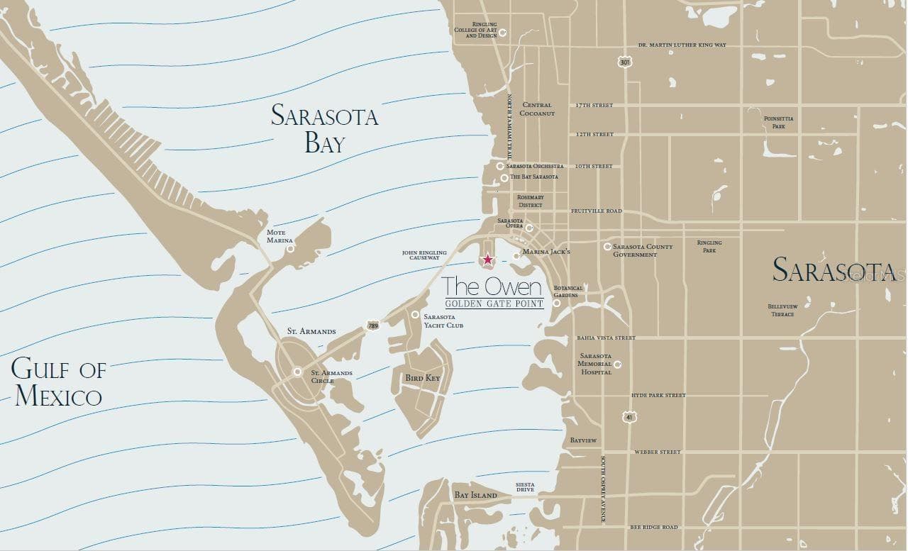 Site Map - 325 GOLDEN GATE PT #1002, SARASOTA