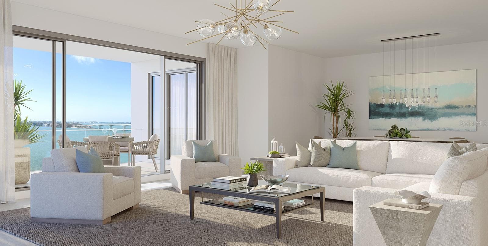 Artist Rendering Great Room - 325 GOLDEN GATE PT #604, SARASOTA