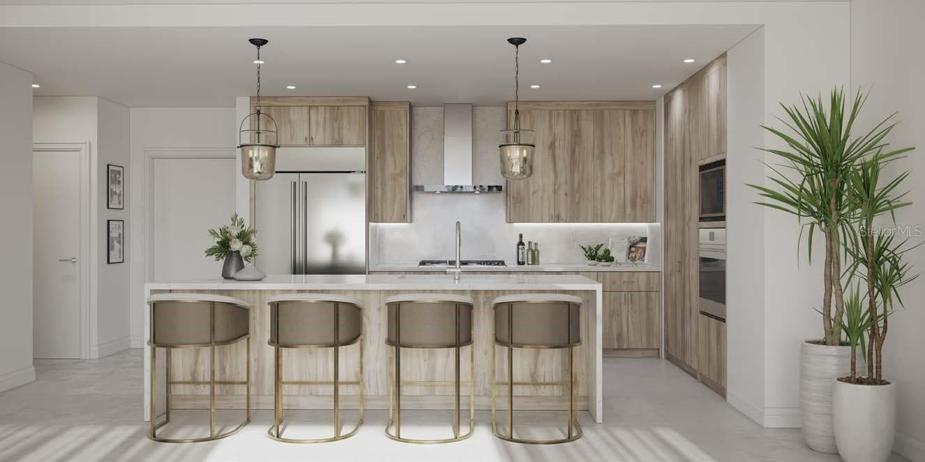 Artist Rendering Kitchen - 325 GOLDEN GATE PT #604, SARASOTA