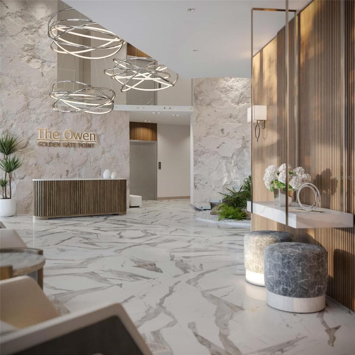 Artist Rendering Lobby - 325 GOLDEN GATE PT #701, SARASOTA