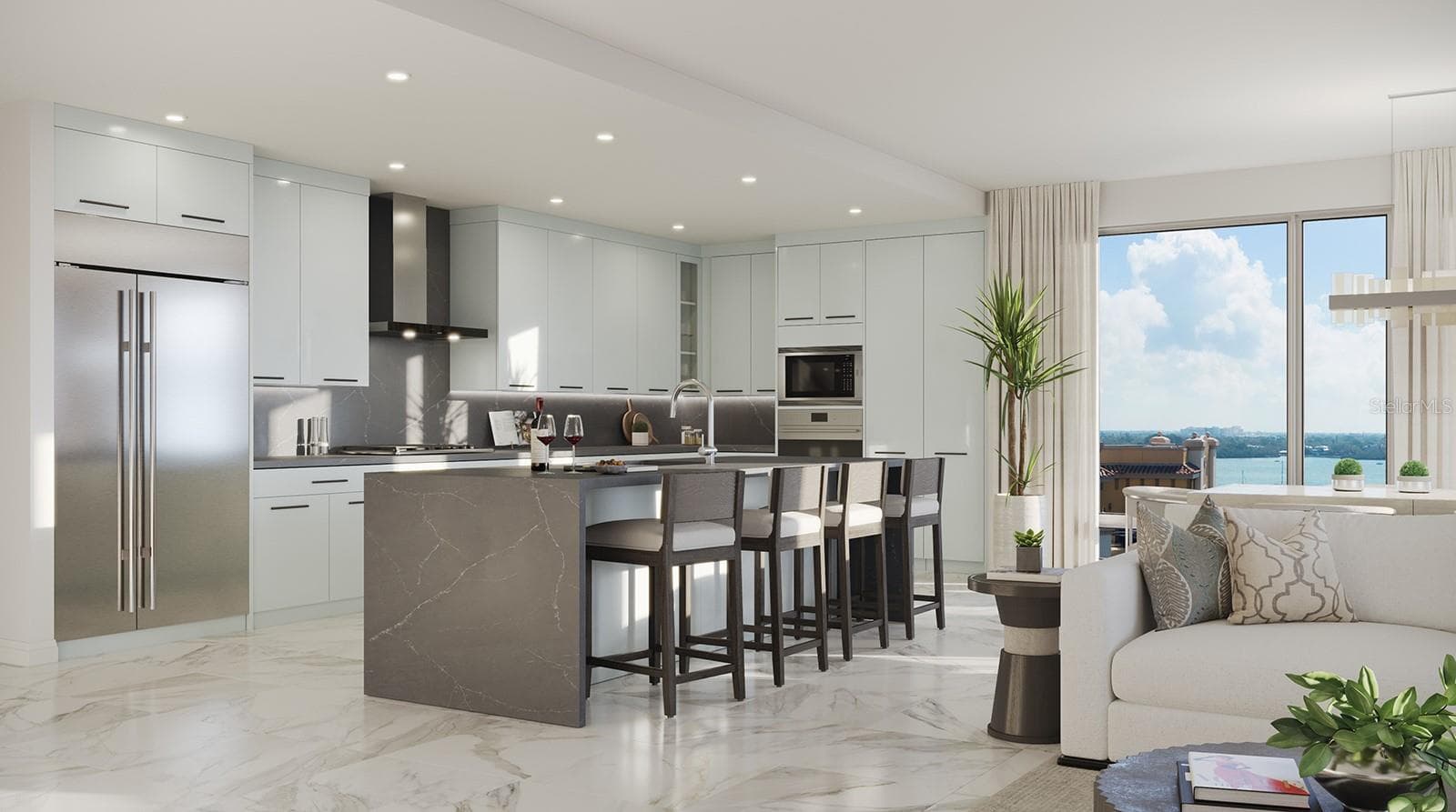 Artist Rendering Kitchen - 325 GOLDEN GATE PT #701, SARASOTA