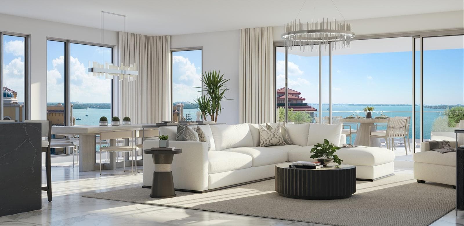 Artist Rendering Great Room - 325 GOLDEN GATE PT #401, SARASOTA