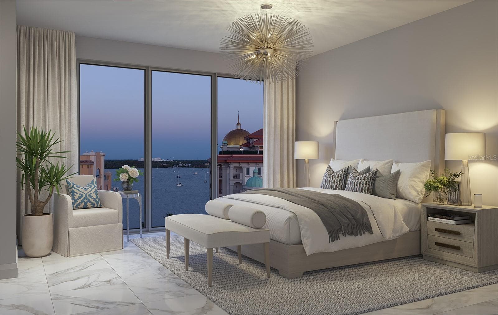 Artist Rendering Bedroom - 325 GOLDEN GATE PT #401, SARASOTA