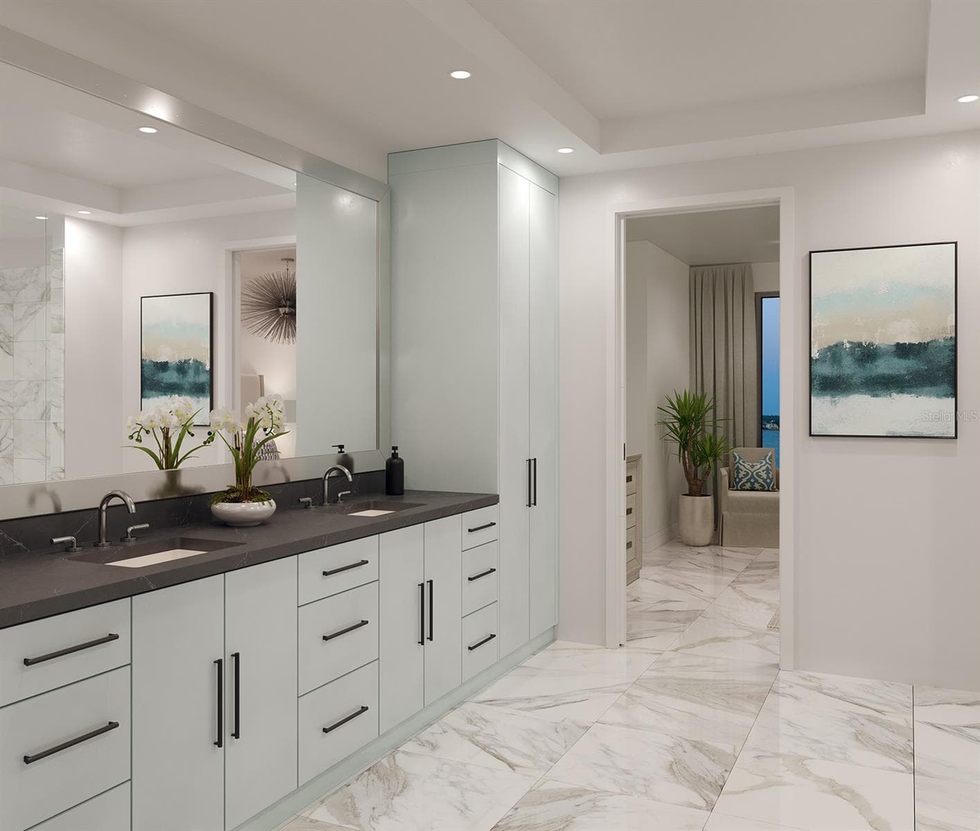 Artist Rendering Bathroom - 325 GOLDEN GATE PT #401, SARASOTA