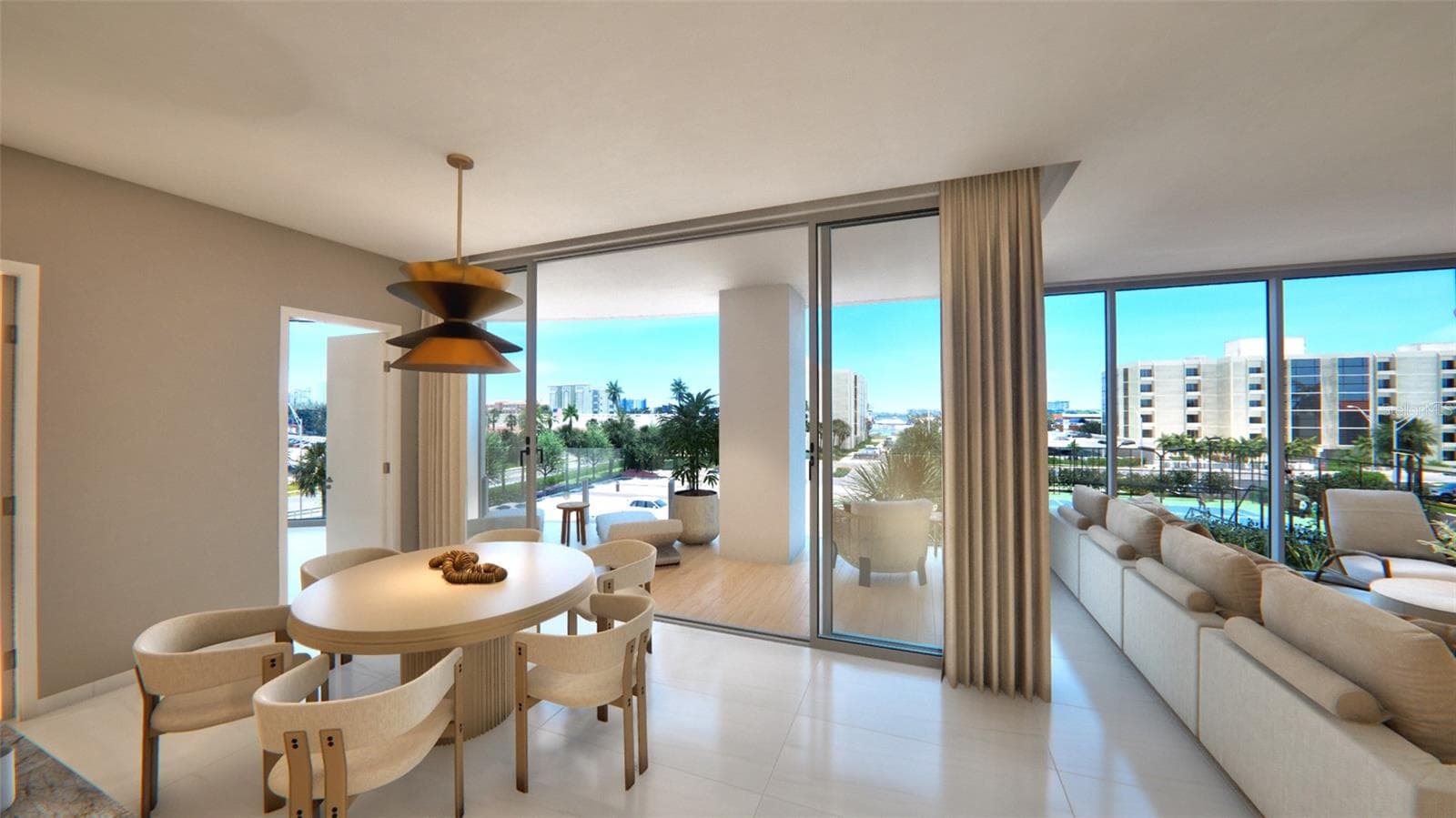 Dining Area/Terrace/Living- To Be Built - 805 S GULFVIEW BLVD #305B, CLEARWATER BEACH