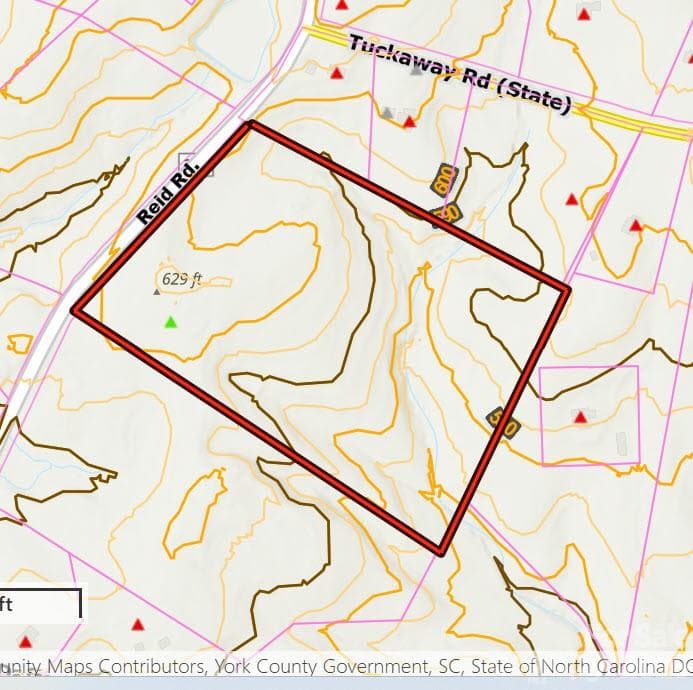 Topo map - 4252-1 Reid Road, Rock Hill