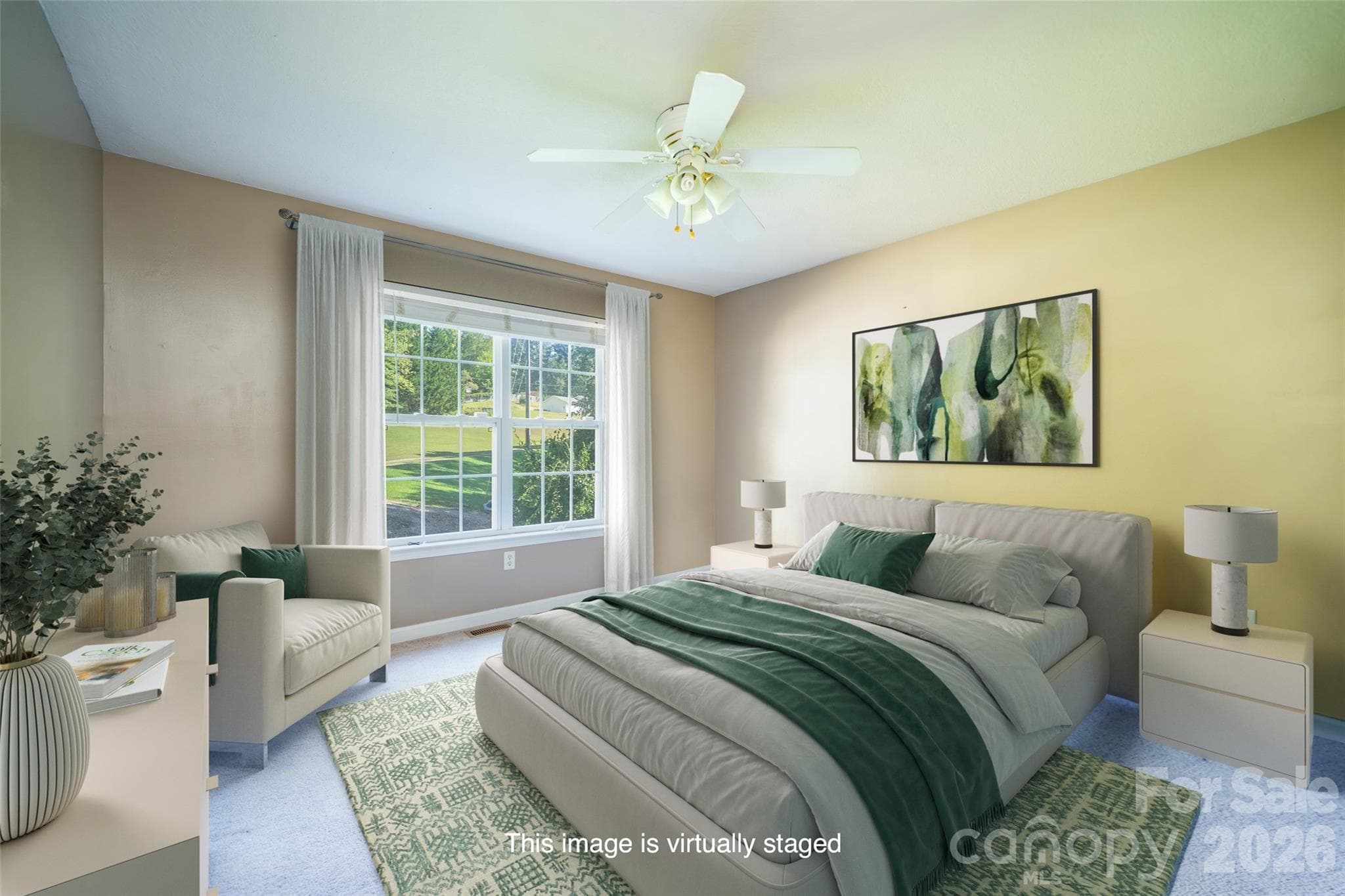First Bedroom Virtually Staged - Hendersonville