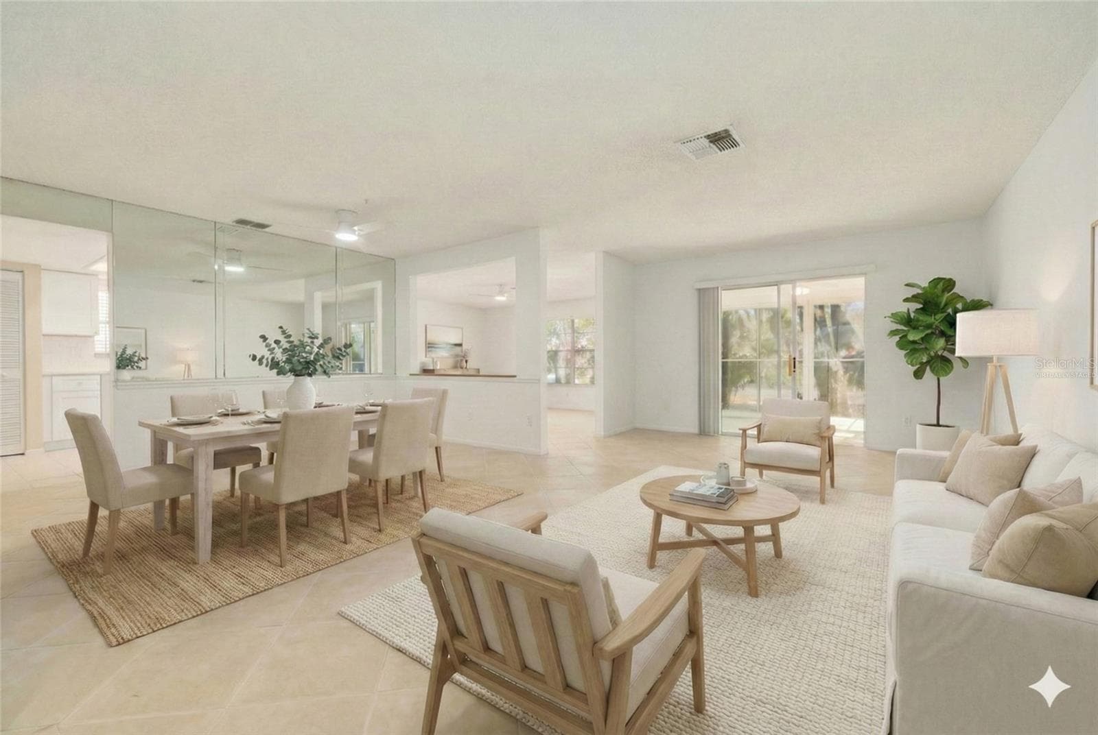 Virtually Staged Dining / Family Room - 3569 OAK LAKE DR, PALM HARBOR