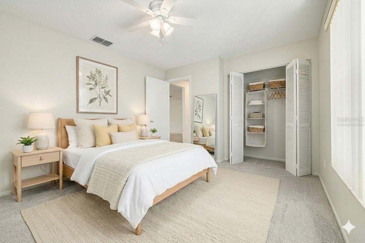Virtually Staged Guest Bedroom - 3569 OAK LAKE DR, PALM HARBOR