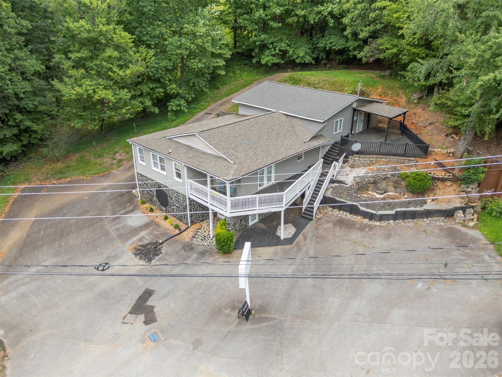 Upper Drone view - 1840 Memorial Highway, Lake Lure