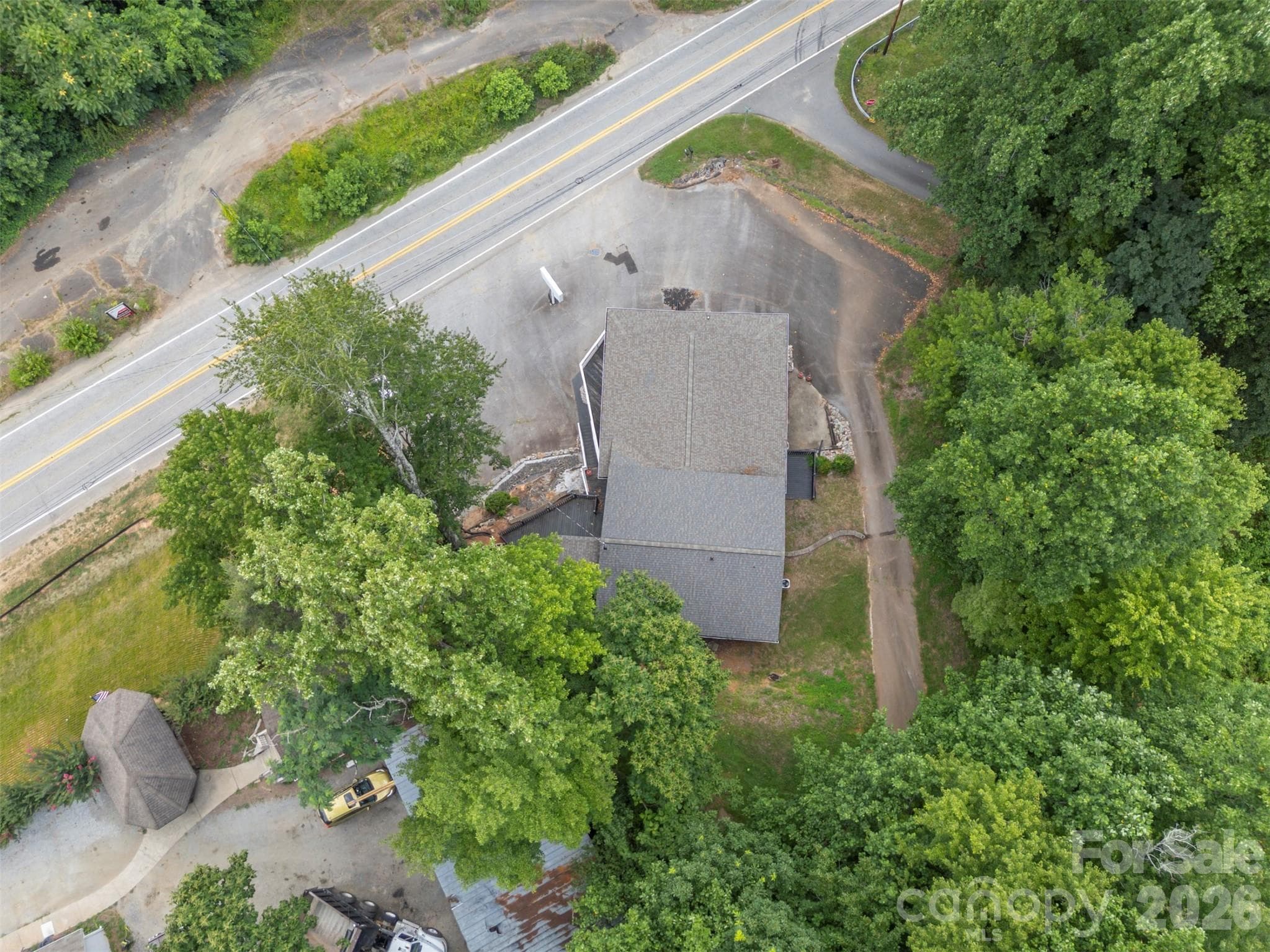 Upper drone view - 1840 Memorial Highway, Lake Lure
