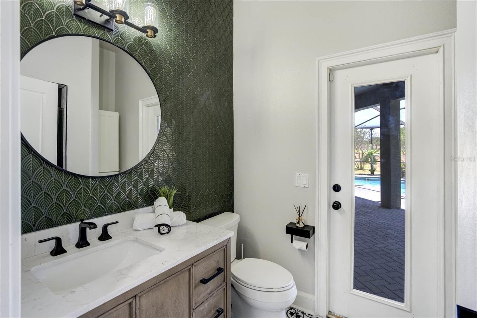 Pool Bathroom - 655 WHISPER WOODS DR, LAKELAND