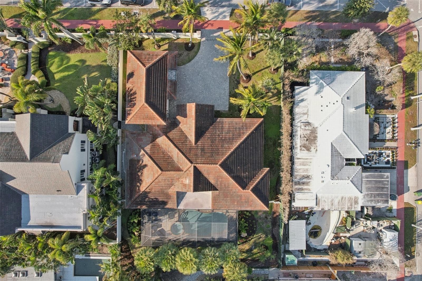 Aerial view of the house - 125 S BLVD OF PRESIDENTS, SARASOTA