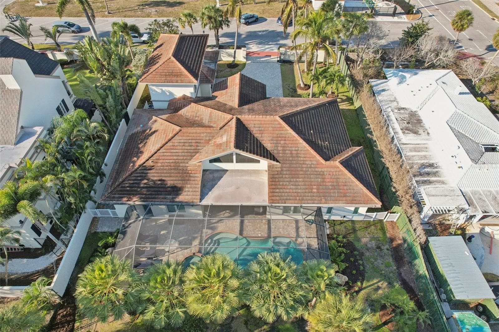 Aerial view of the house - 125 S BLVD OF PRESIDENTS, SARASOTA
