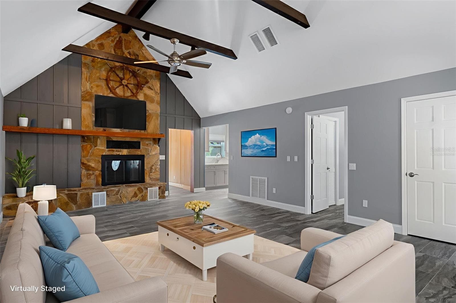 Virtually Staged Formal Living Room - 11870 W RIVERHAVEN DR, HOMOSASSA
